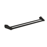EXON Double Towel Rail in Matte Black 750mm