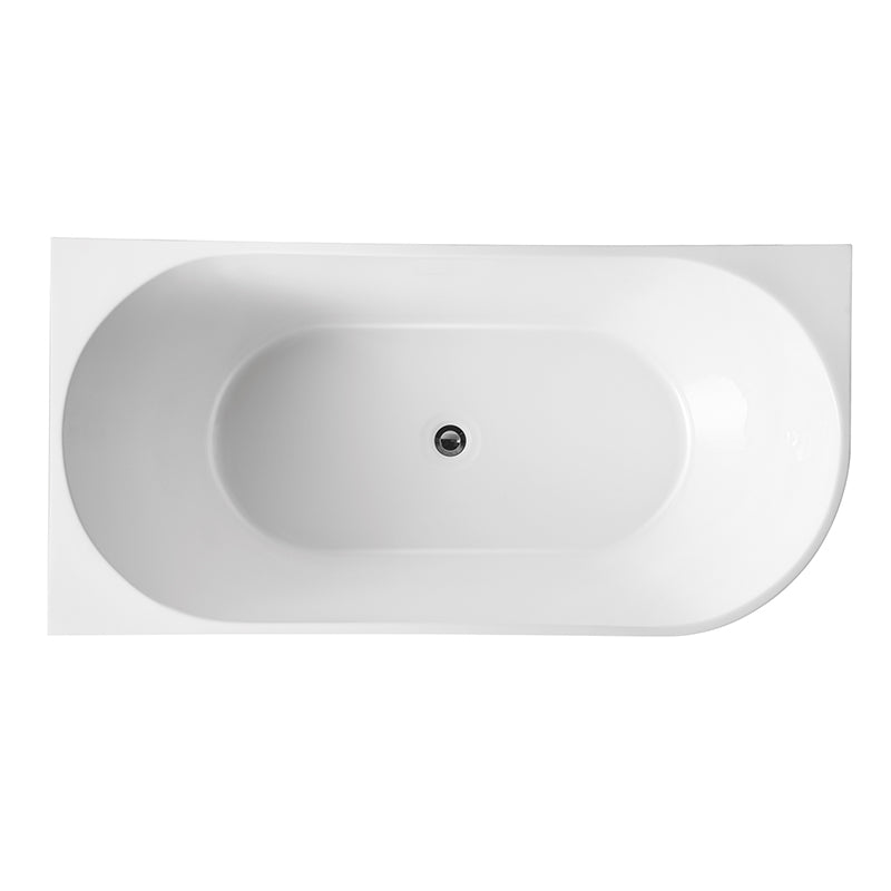 BONDI Left Hand Back to Wall Free Standing Bath Tub 1680mm