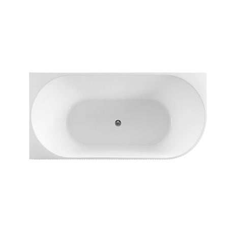 PIAZA Right Hand Free Standing Bath in Matte White 1500mm