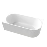 PIAZA Left Hand Free Standing Bath in Matte White 1700mm