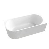 PIAZA Right Hand Free Standing Bath in Matte White 1700mm