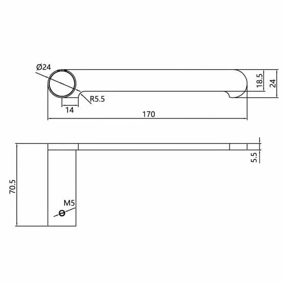 Rushy Brushed Nickle Toilet Paper Holder