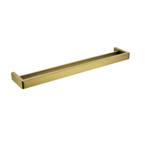 IVANO Series Brushed Brass Double Towel Rail 600mm