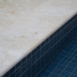 Travertine Beige Tumbled And Unfilled Coping 610x406x30mm
