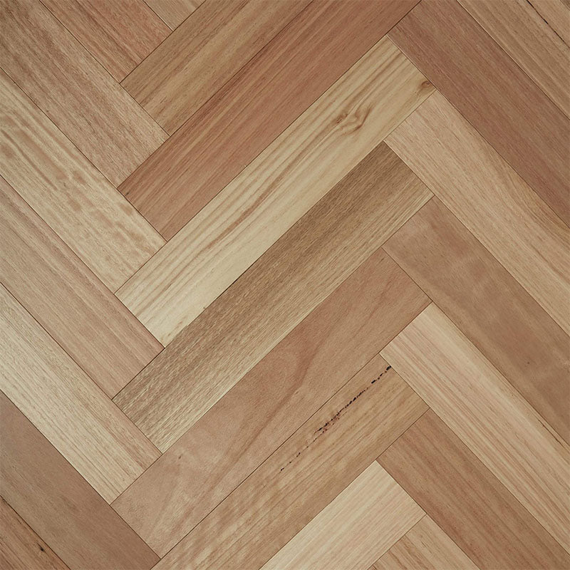 Herringbone Fiddleback Parquetry Engineered Australian Hardwood Blackbutt 600x120x14/3mm