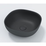 Solid Surface Basin Series Blanche Above Counter Matt Black 350x350x130mm