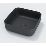 Solid Surface Basin Series Bliss Above Counter Matt Black 360x360x130mm