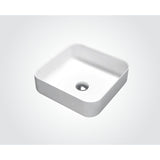 Solid Surface Basin Series Bliss Above Counter Gloss White 360x360x130mm