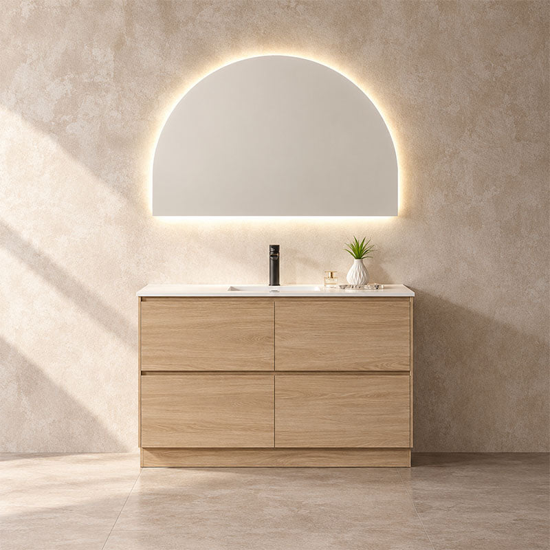 LED Boston Half Moon Mirror 1200x800mm