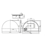 LED Boston Half Moon Mirror 1200x800mm