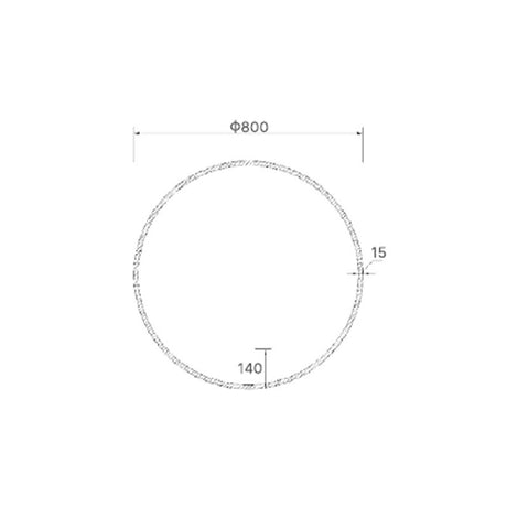 Boston LED Mirror Round 800x800mm