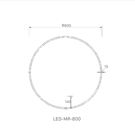 Boston LED Mirror 800x800mm