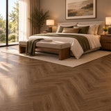 AquaCore Signature Hybrid Herringbone Flooring Bourbon Oak 635x127x9mm