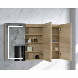 Brighton LED Pencil Edge Shaving Cabinet Natural Timber 1200x750x150mm