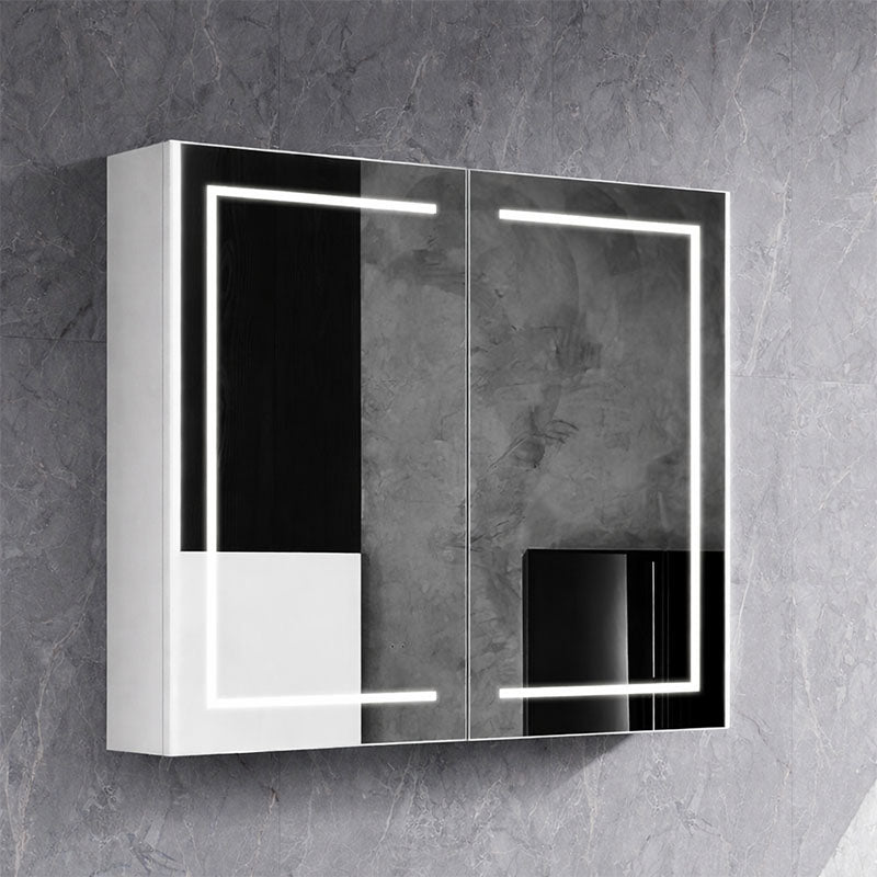 Brighton LED Pencil Edge Shaving Cabinet Matt White 900x750x150mm