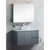 Brighton Pencil Edge Shaving Cabinet Matt Grey 900x750x150mm