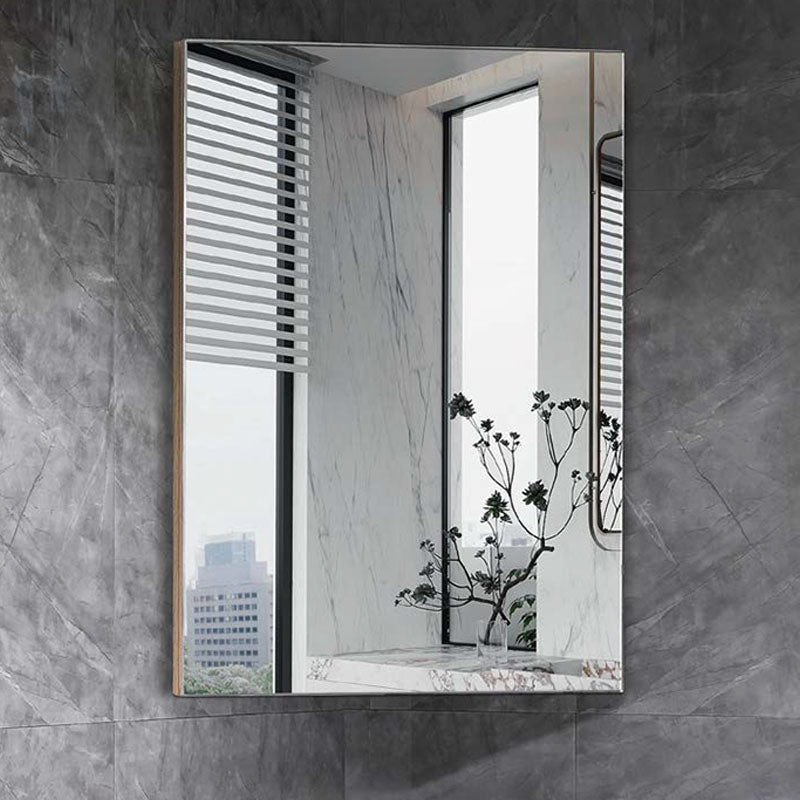 Burma Collection Corner Shaving Cabinet Natural Timber 400x400x750mm