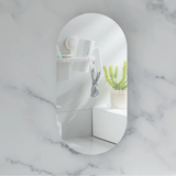 Carysil Noble Oval Shaving Cabinet Matte White 450x900mm