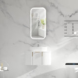 Carysil Earls Squircle LED Shaving Cabinet Matte White 450x900mm