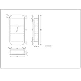 Carysil Earls Squircle Shaving Cabinet Matte White 450x900mm