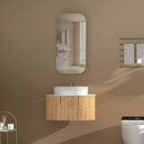 Carysil Earls Squircle Shaving Cabinet Walnut 450x900mm