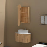 Carysil Earls Squircle Shaving Cabinet Walnut 450x900mm
