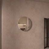 Orbit Round Shaving Cabinet Matt White 800mm