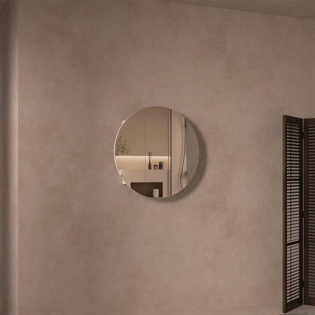 Orbit Round Shaving Cabinet Matt White 800mm