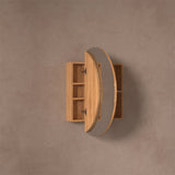 Orbit Round Shaving Cabinet Walnut 800mm