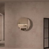 Orbit Round Shaving Cabinet Walnut 800mm