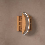 Orbit LED Round Shaving Cabinet Walnut 800mm
