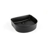 Bellevue Fluted Arch Art Basin Matte Black 415x365x120mm