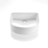 Bellevue Fluted Arch Art Basin Gloss White 415x365x120mm