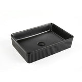 Bellevue Flute Retangular Art Basin Matte Black 500x380x120mm
