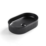 Bellevue Flute Oval Art Basin Matte Black 580x360x120mm