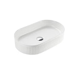 Bellevue Flute Oval Art Basin Gloss White 580x360x120mm