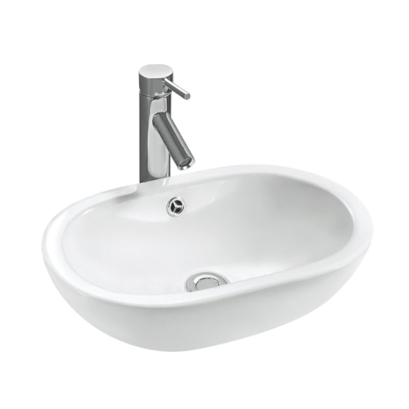 Ceramic Basin Series Above Counter Gloss White 520x320x145mm