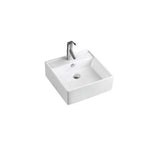 Ceramic Basin Series Above Counter Gloss White 410x410x150mm