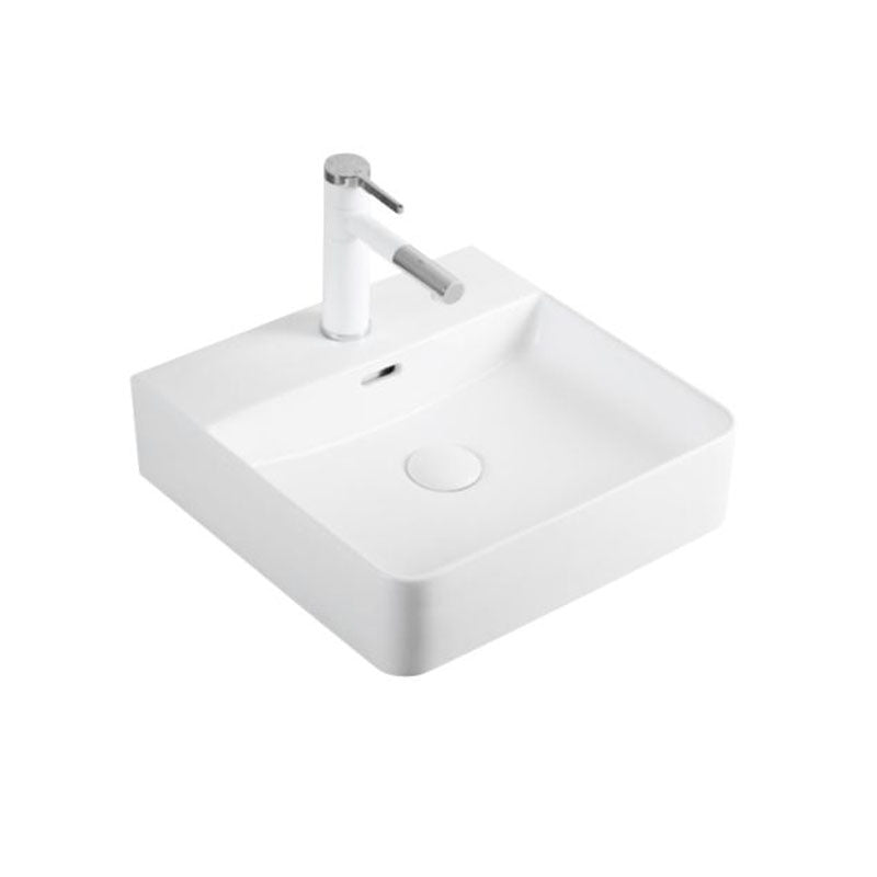 Ceramic Basin Series Above Counter Matt White 420x420x130mm