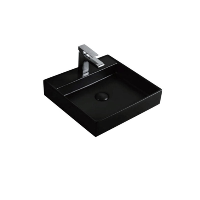 Ceramic Basin Series Above Counter Matt Black 440x440x100mm