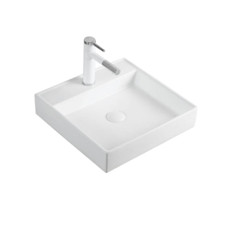 Ceramic Basin Series Above Counter Matt White 440x440x100mm