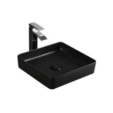 Ceramic Basin Series Above Counter Matt Black 370x370x120mm
