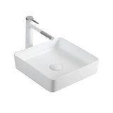Ceramic Basin Series Above Counter Matt White 370x370x120mm