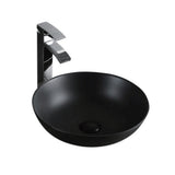 Ceramic Basin Series Above Counter Matt Black 395x395x150mm