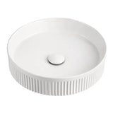 Ceramic Basin Series Above Counter Grooved Matt White 370x370x120mm
