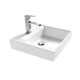 Ceramic Basin Series Above Counter No Overflow Gloss White 440x440x100mm