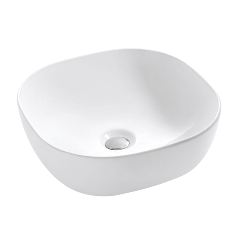 Ceramic Basin Series Above Counter Gloss White 435x435x160mm