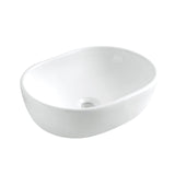 Ceramic Basin Series Above Counter Gloss White 475x350x140mm