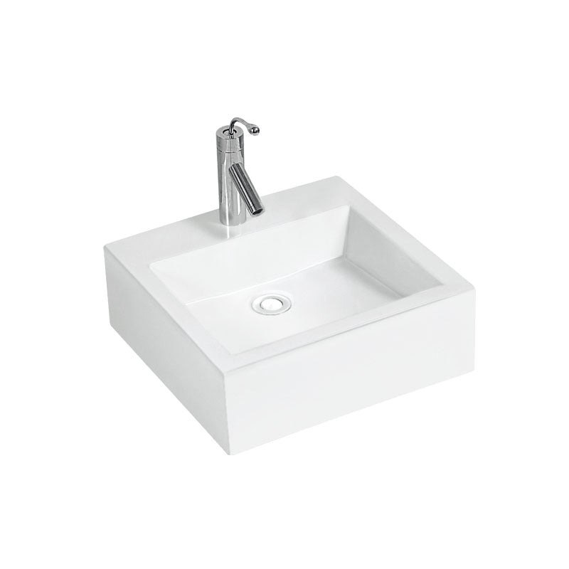 Ceramic Basin Series Above Counter Gloss White 430x445x120mm