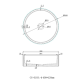 Fluted Concrete Basin (Waste Included) 400x400x120mm